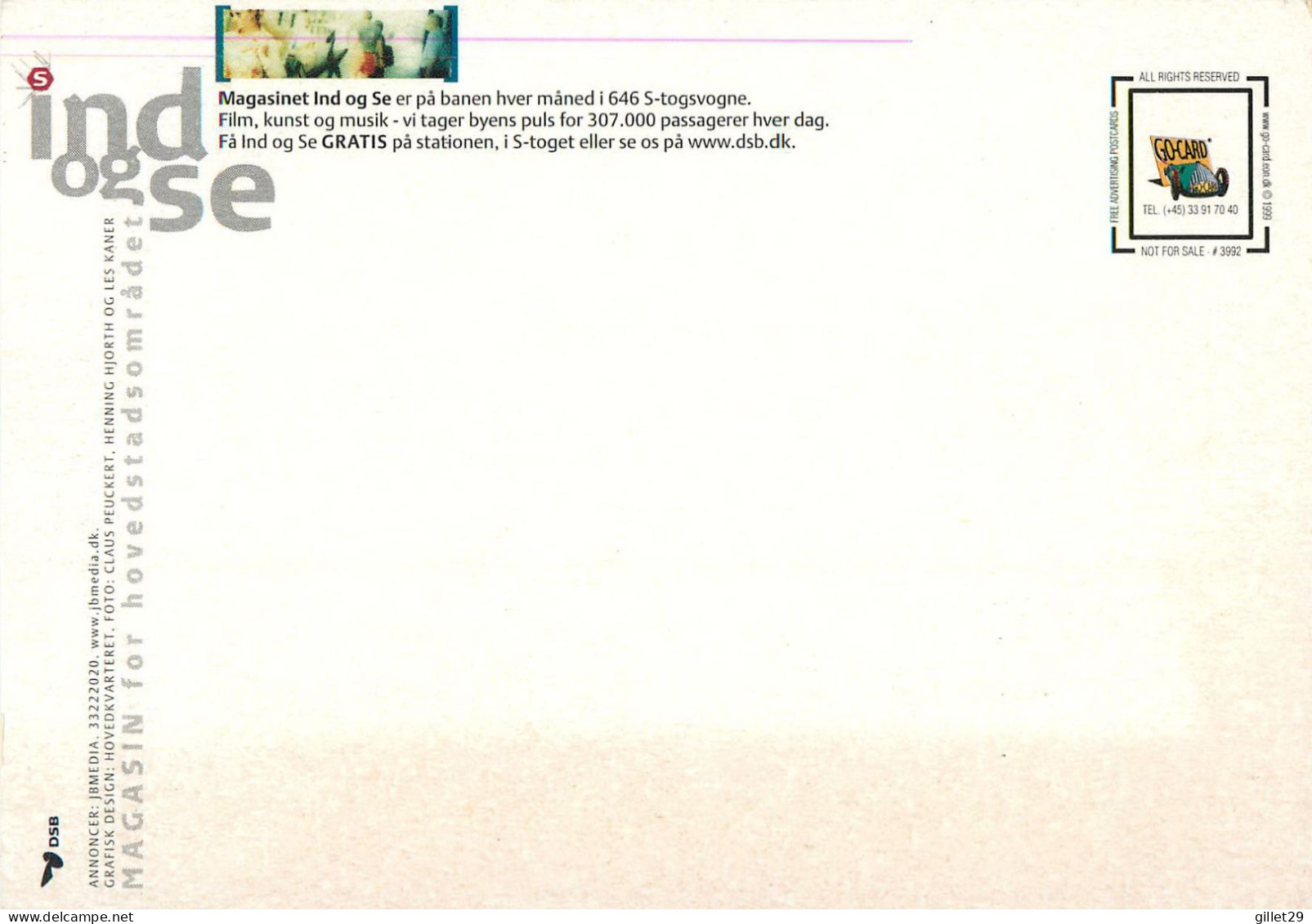 ADVERTISING, PUBLICITÉ - LE MAGAZINE VENEZ VOIR - MAGASINET IND OG SE - GO-CARD 1999 No 3992 - - Publicité