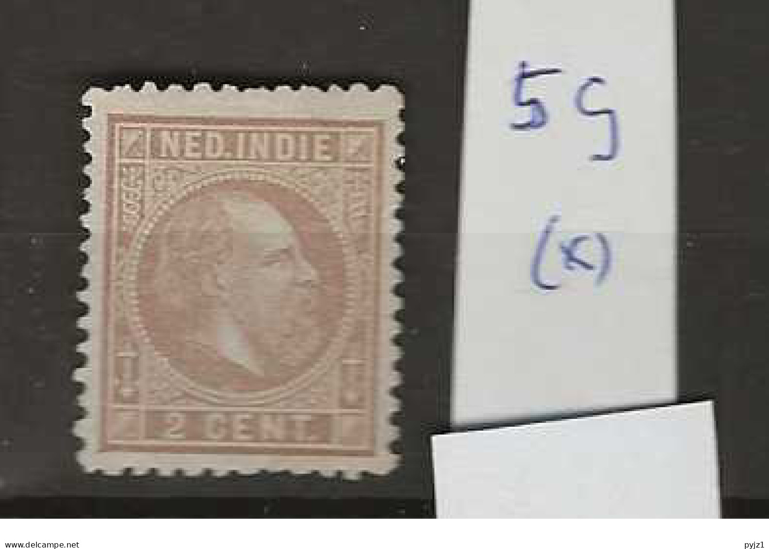 1870 MNG Nederlands Indië NVPH  5G Perf 11 1/2 : 12 Gr. G. - Niederländisch-Indien
