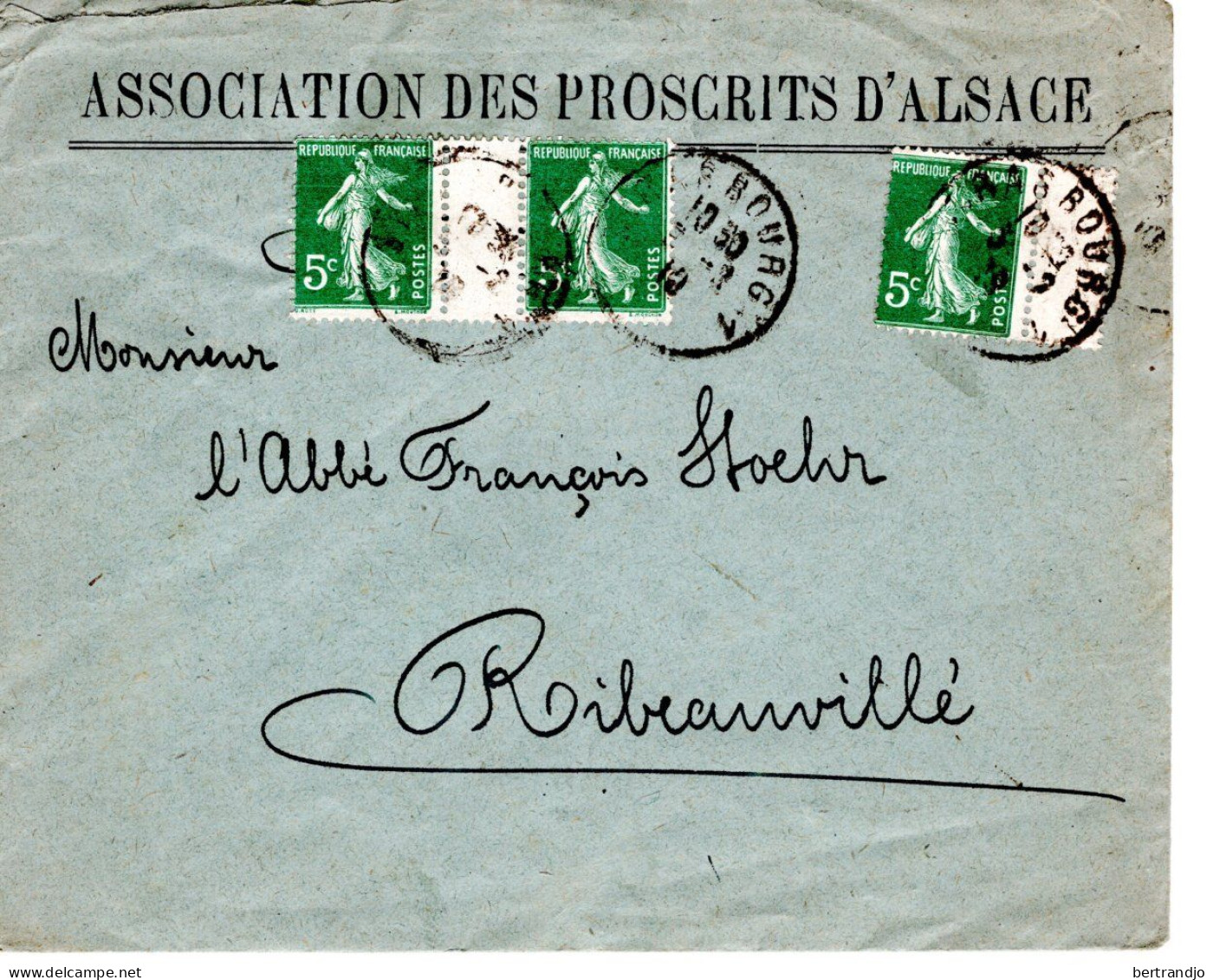 Association Des Proscrits D'alsace /  De Strasbourg - Cartas & Documentos