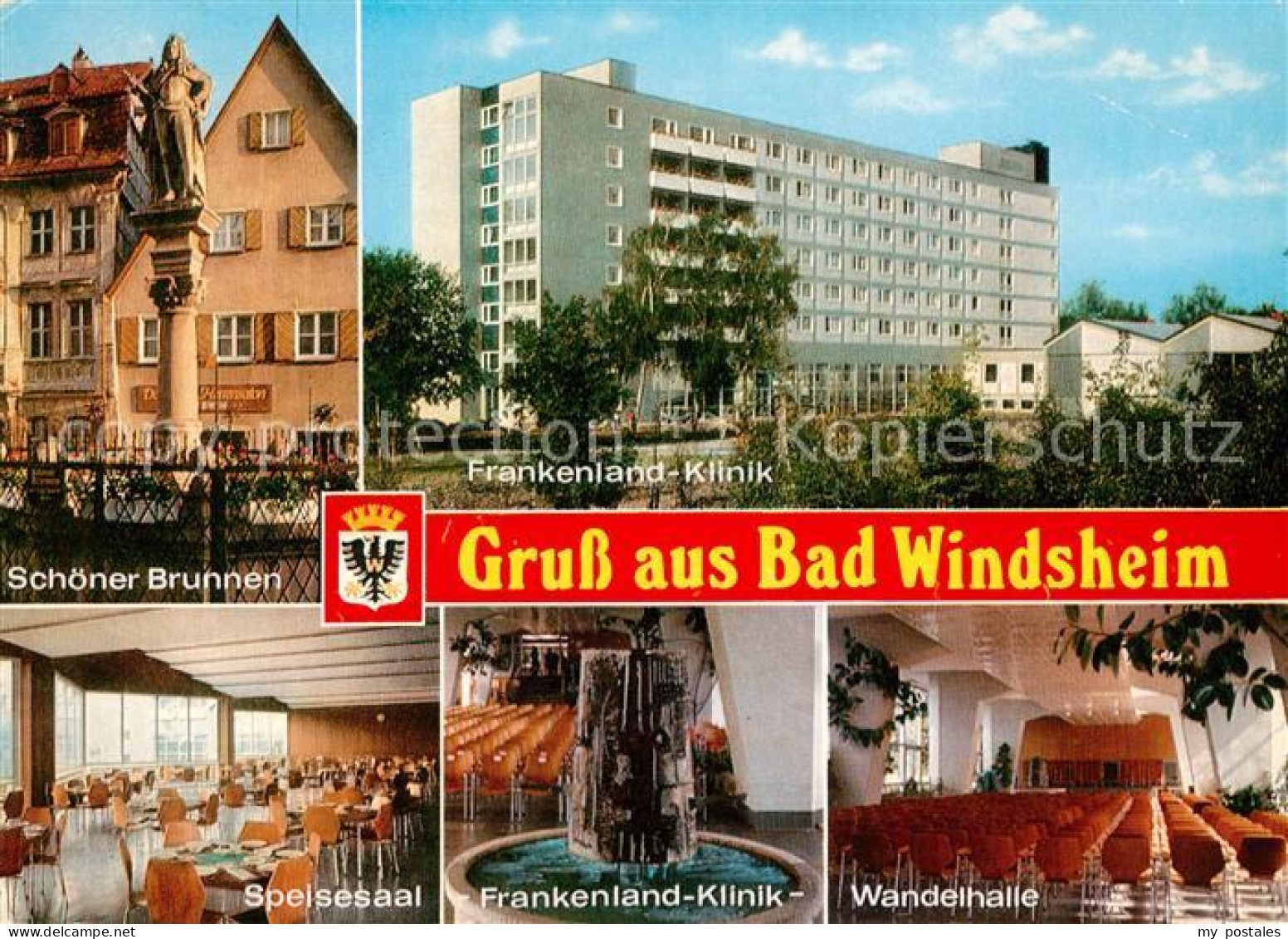 73077023 Bad Windsheim Schoener Brunnen Frankenland Klinik Speisesaal Wandelhall - Bad Windsheim