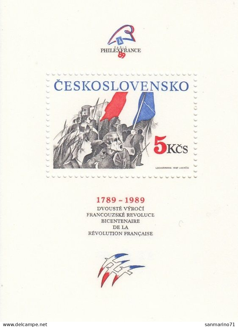CZECHOSLOVAKIA Block 93,unused - Rivoluzione Francese