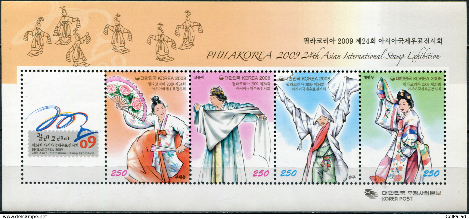 SOUTH KOREA - 2008 - SOUVENIR SHEET MNH ** - Traditional Dances - Korea (Zuid)