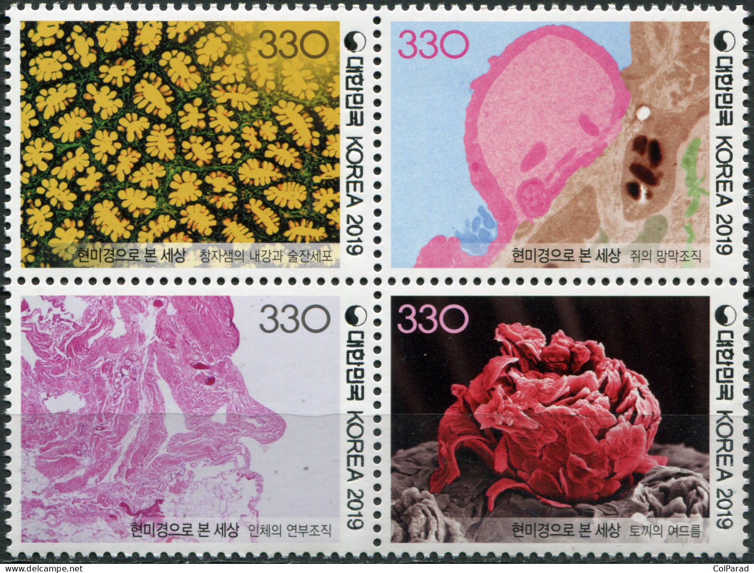 SOUTH KOREA - 2019 - BLOCK OF 4 STAMPS MNH ** - The World Through A Microscope - Korea (Süd-)