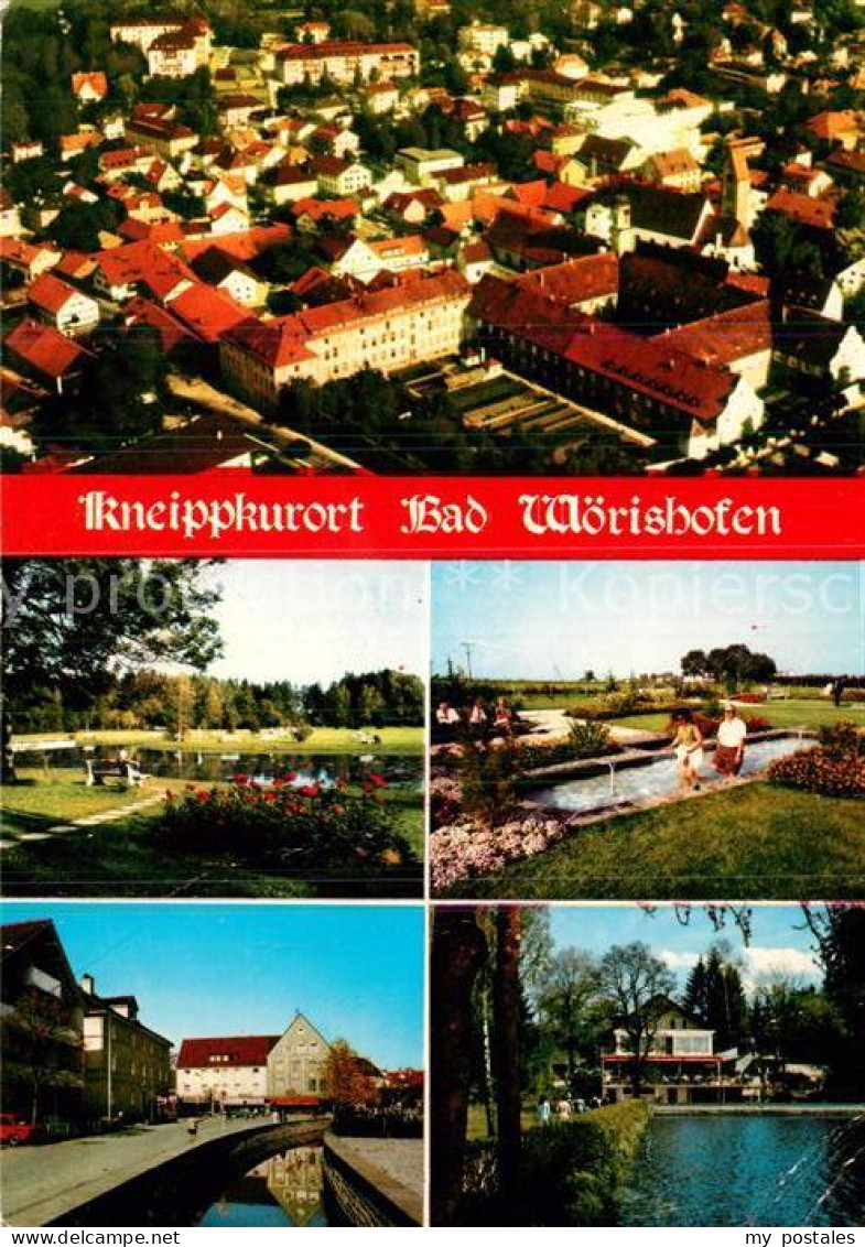 73073576 Bad Woerishofen Fliegeraufnahme Kurpark Wassertretanlage See Bad Woeris - Bad Woerishofen