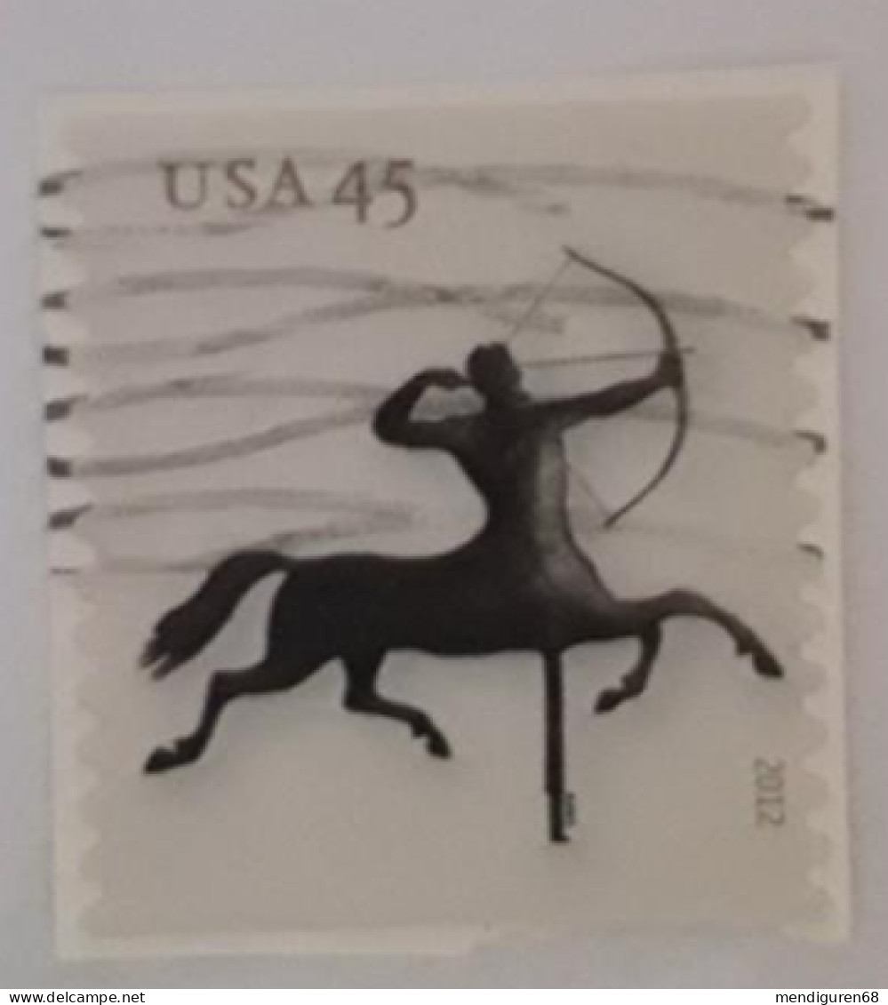 VERINIGTE STAATEN ETATS UNIS USA 2012 WEATHER VANES COIL: CENTAUR USED ON PAPER SN 4614 MI 4793 YT 4440 SG 5205 - Used Stamps