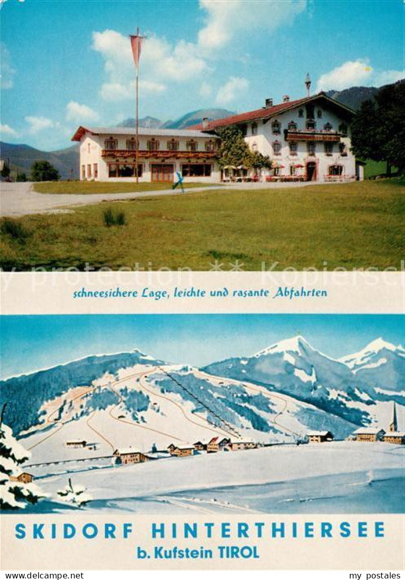 73073062 Hinterthiersee Gasthaus Neuwirt Winteraufnahme Skigebiet Lansersee - Andere & Zonder Classificatie