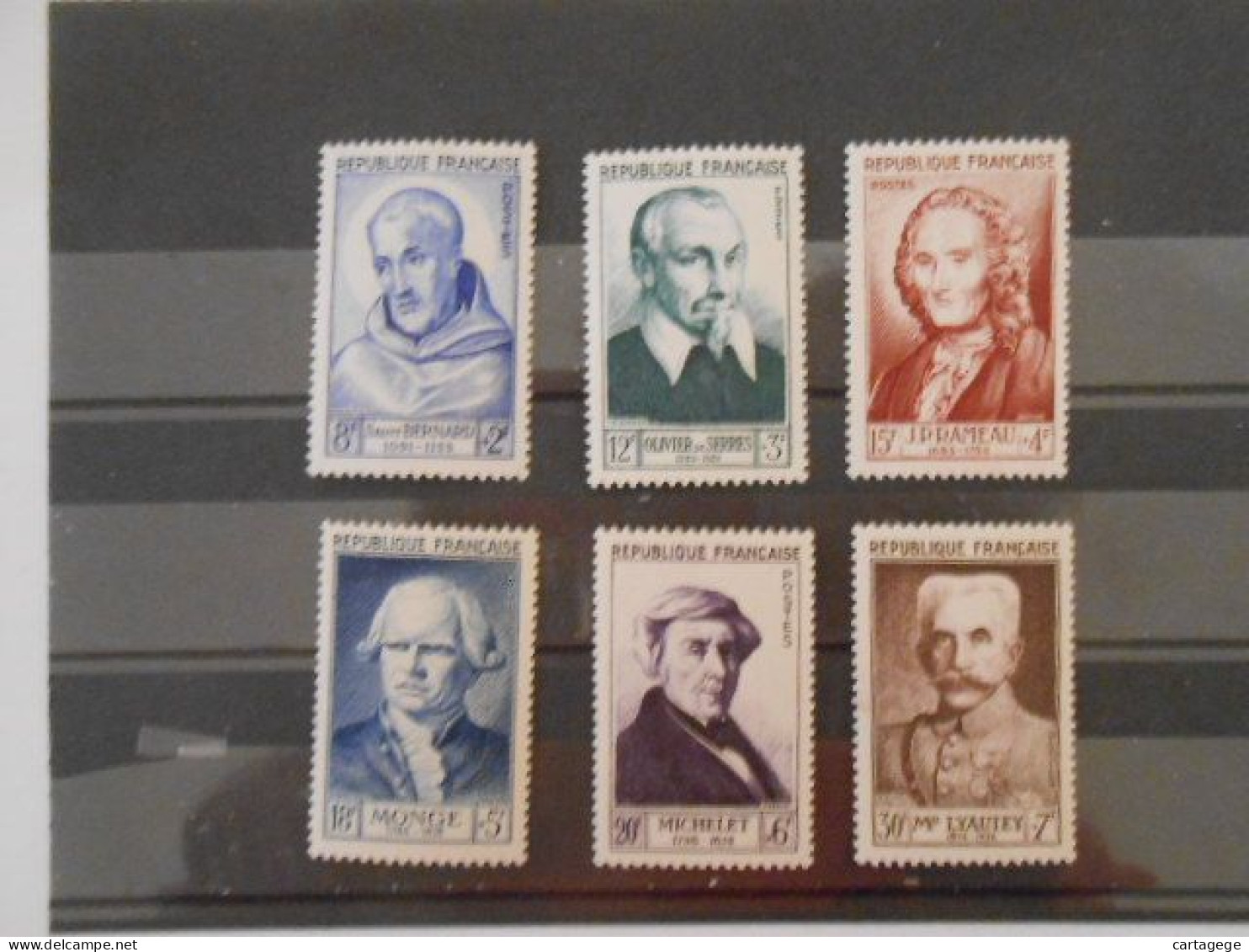 FRANCE YT 945/950 PERSONNAGES CELEBRES 1953** - Unused Stamps