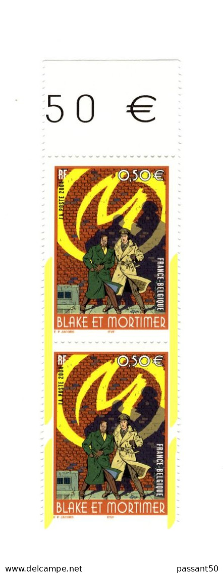 Blake Et Mortimer YT 3669b Paire Haut De Feuille Avec Saut De Phospho + Phospho à Cheval 50/50. Voir Scan. Cote >> 15 € - Nuevos