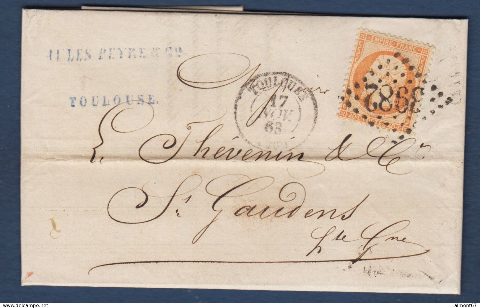 Haute Garonne - G.C. 3982 Et Cachet 15  TOULOUSE - 1849-1876: Periodo Classico