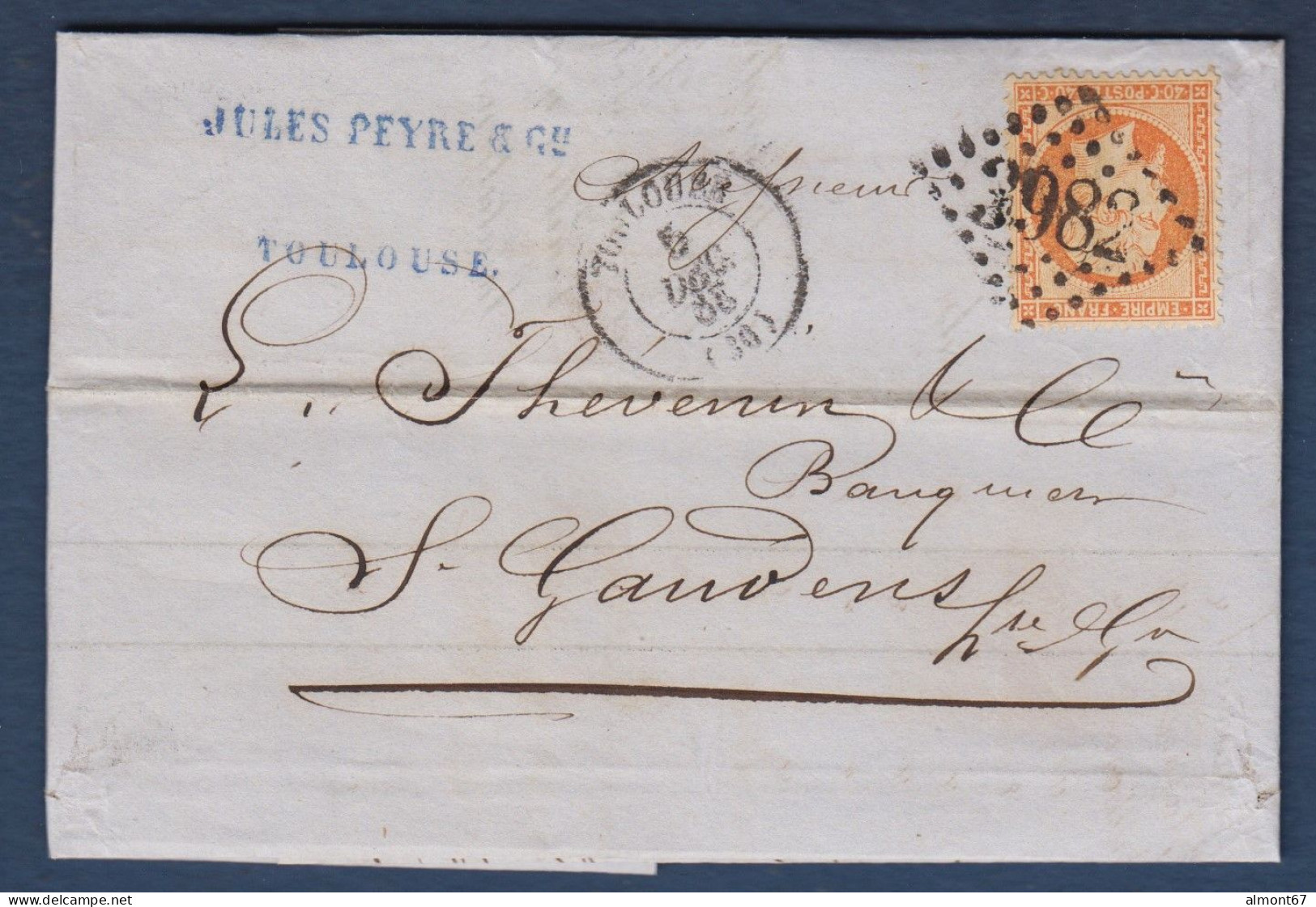 Haute Garonne - G.C. 3982 Et Cachet 15  TOULOUSE - 1849-1876: Période Classique