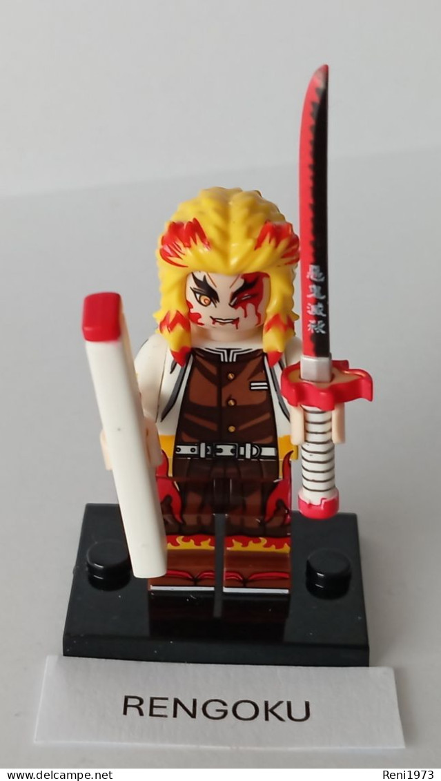 Demon Slayer Rengoku, Mini-Steckfigur, Lego-Komp. - Andere & Zonder Classificatie