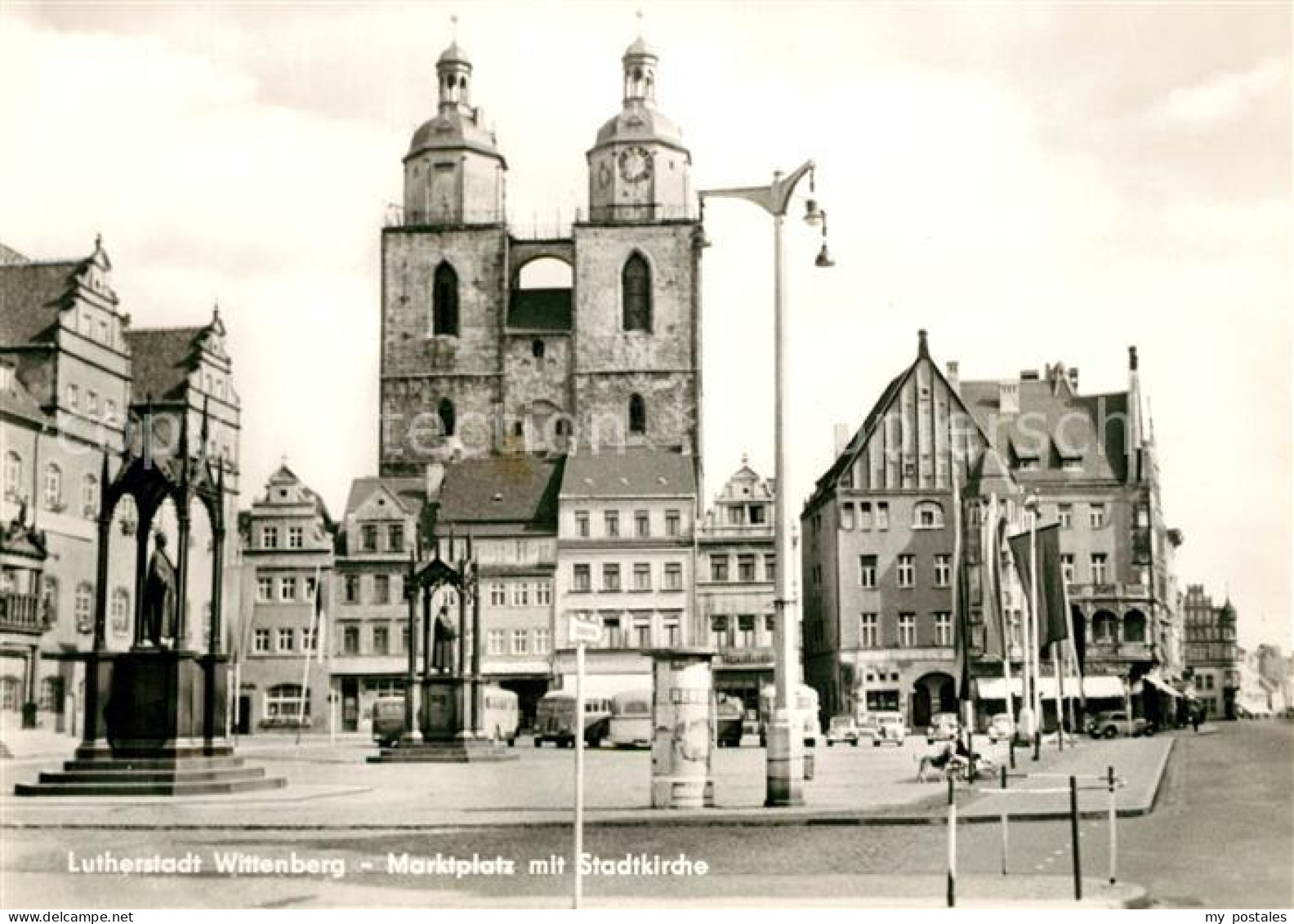 73071568 Wittenberg Lutherstadt Marktplatz Mit Stadtkirche Wittenberg Lutherstad - Wittenberg