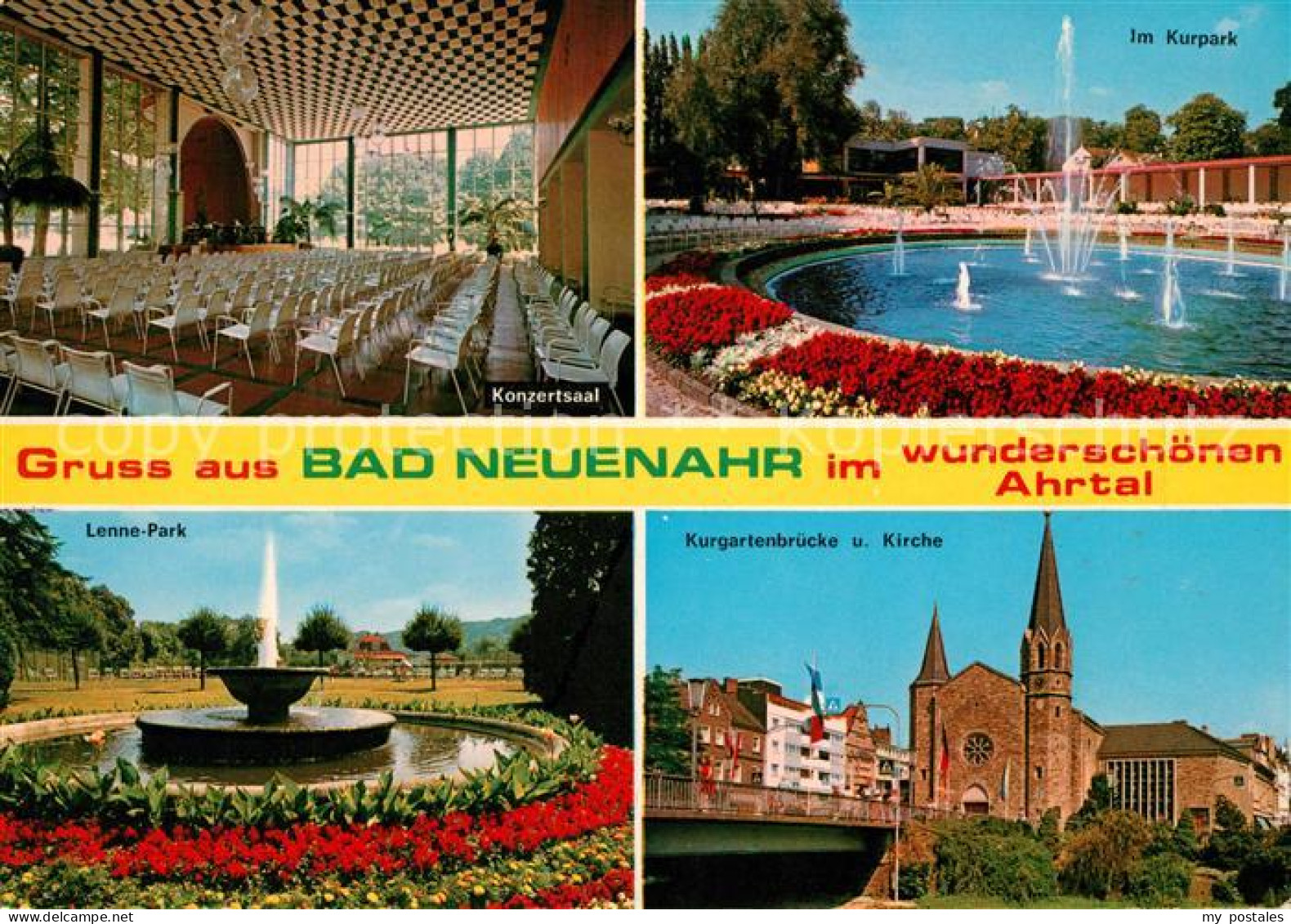 73071433 Bad Neuenahr-Ahrweiler Kurgartenbruecke Kirche Lenne-Park Bad Neuenahr- - Bad Neuenahr-Ahrweiler