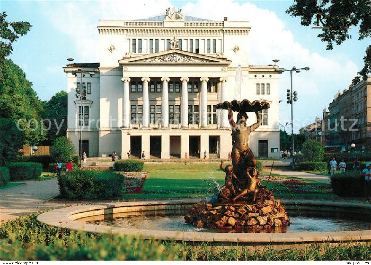 73070507 Riga Lettland Latvian National Opera House Fountain Riga Lettland - Letonia