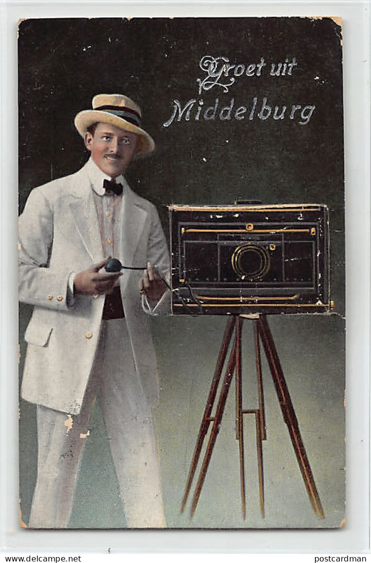 Nederland - MIDDELBURG - Fotograaf - Sachet Postcard - Photographer - Middelburg
