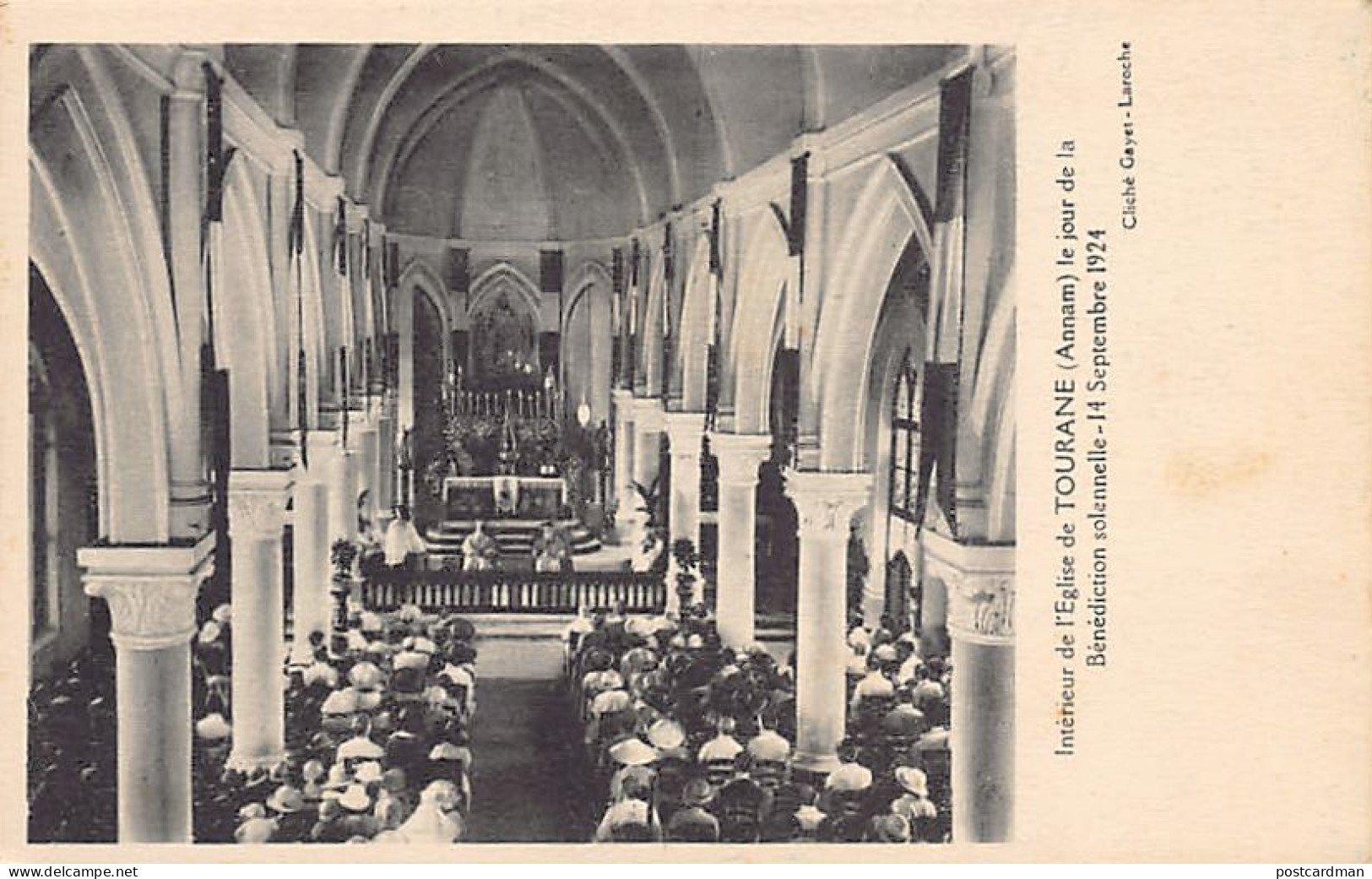 Vietnam - TOURANE Da Nang - Intérieur De L'église Le Jour De La Bénédiction Solennelle - 14 Septembre 1924 - Ed. Gayet-L - Viêt-Nam