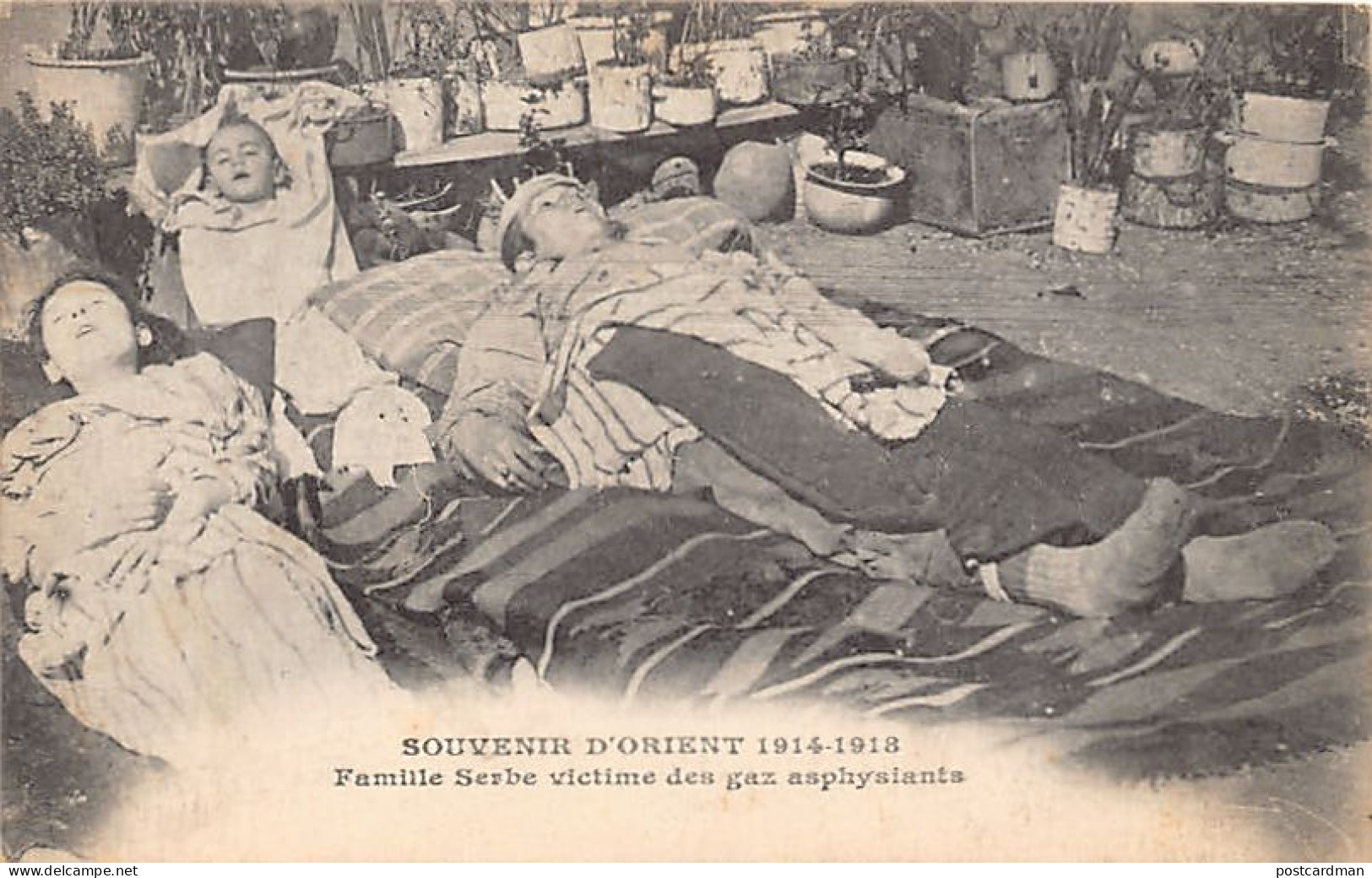 Macedonia - World War One - Serbian Family Victim Of Poison Gas (actually The Family Died Of Cholera) - Noord-Macedonië