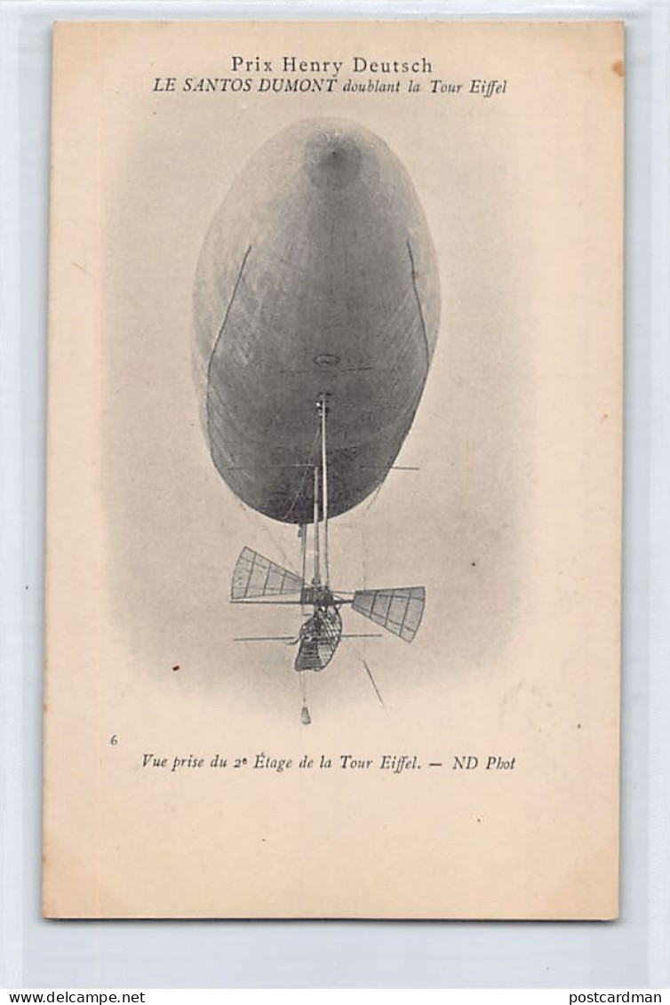 Brasil - Santos Dumont At The Eiffel Tower In Paris, France - Prix Henry Deutsch Ed. Neurdein 6 - Otros & Sin Clasificación