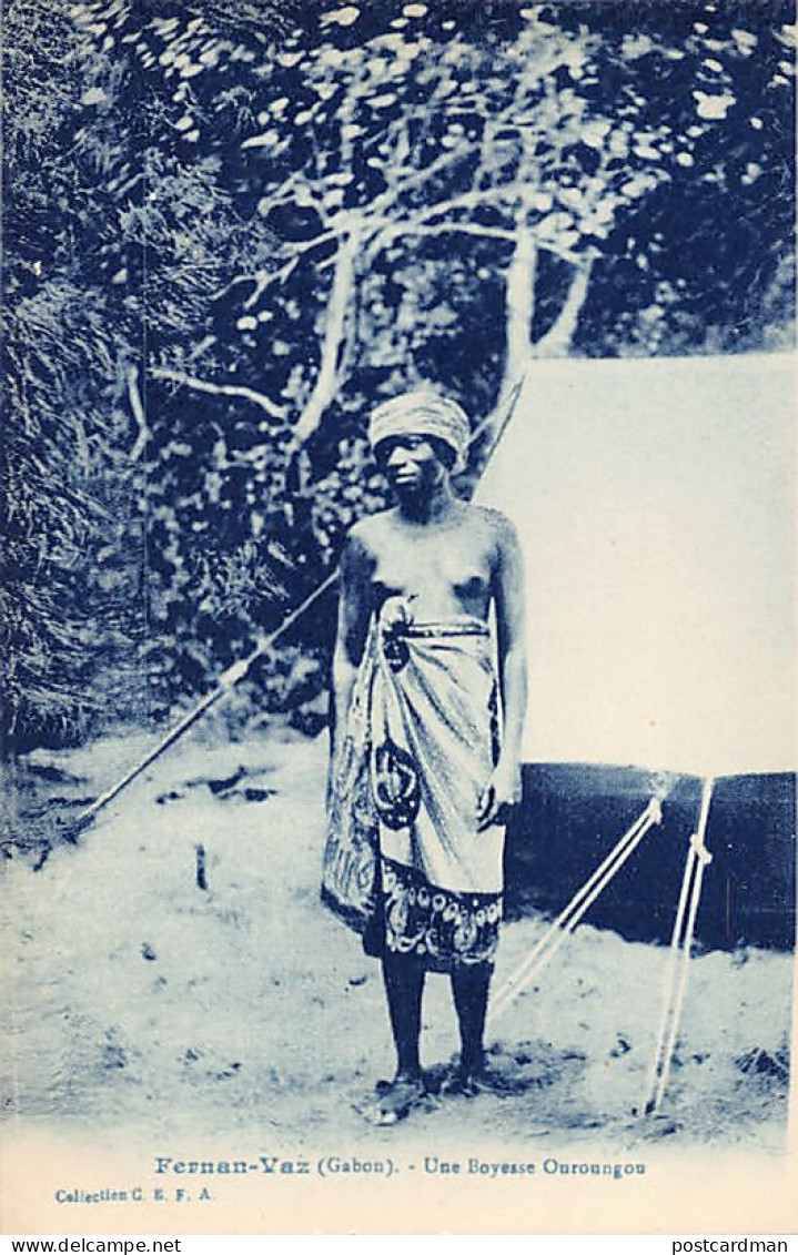 Gabon - NU ETHNIQUE - Une Boyesse Ouroungou à Fernan-Vaz - Ed. C.E.F.A.  - Gabón
