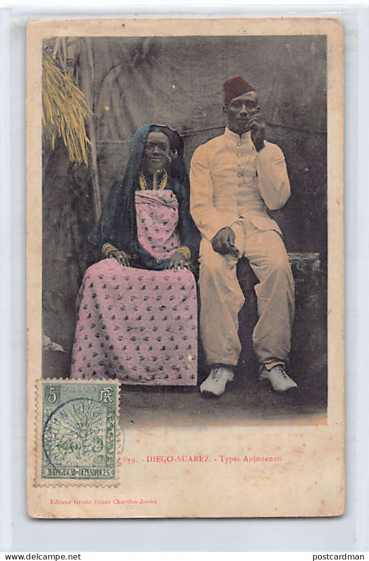 Comores - Types Anjouanais (Homme Et Femme) à Diégo Suarez (Madagascar) - Ed. Charifou 39 - Komoren