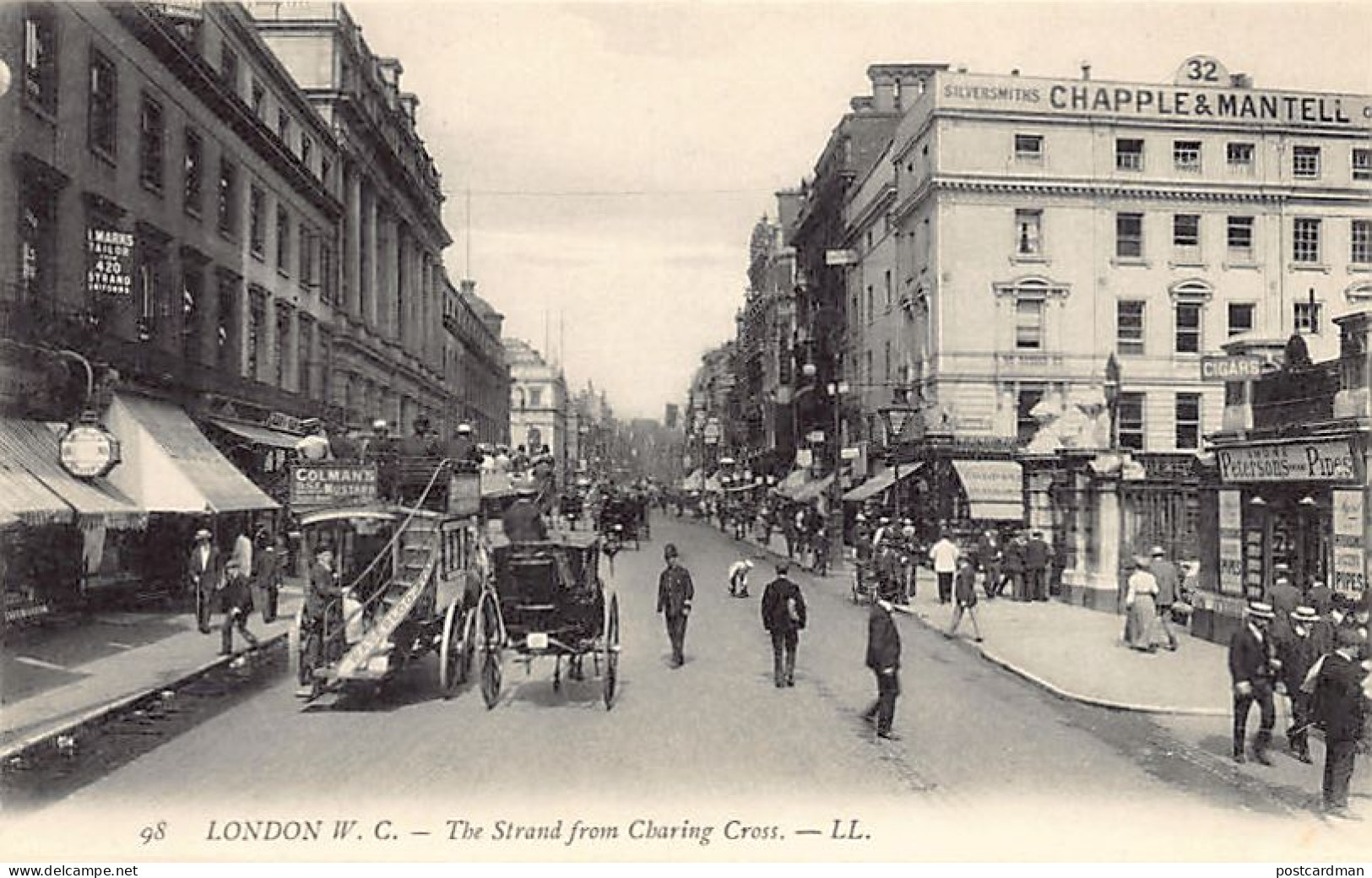 England LONDON W.C.  The Strand From Charing Cross LL Levy 98 - Other & Unclassified