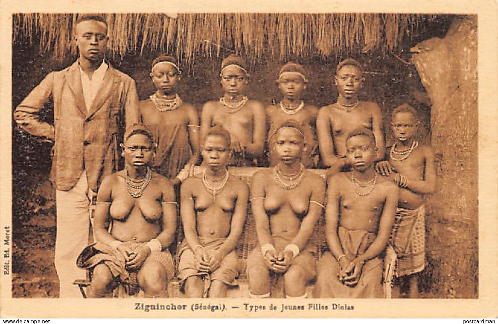 Sénégal - NU ETHNIQUE - Filles Diolas à Ziguinchor, Casamance - Ed. Moret  - Sénégal