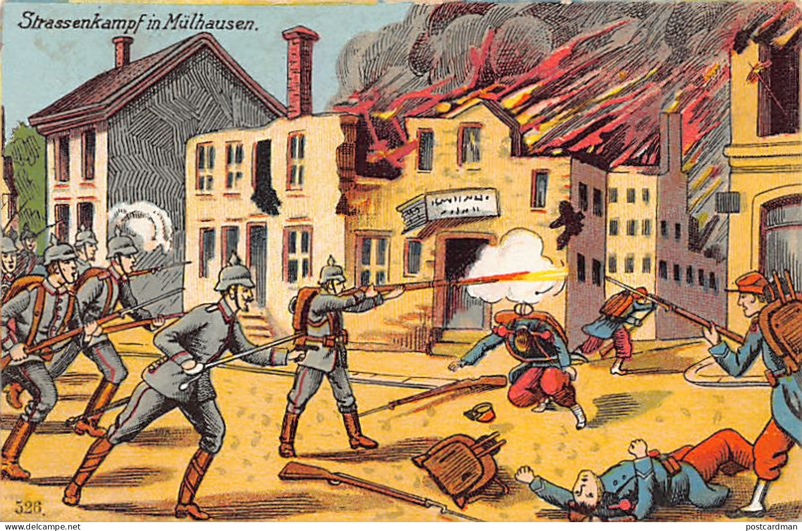 MULHOUSE (68) 1916 Illustration Combat De Rue. Strassenkampf In Mülhausen - Mulhouse