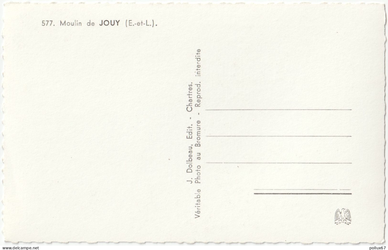 CPSM DE JOUY  (EURE & LOIR)  MOULIN DE JOUY - Jouy