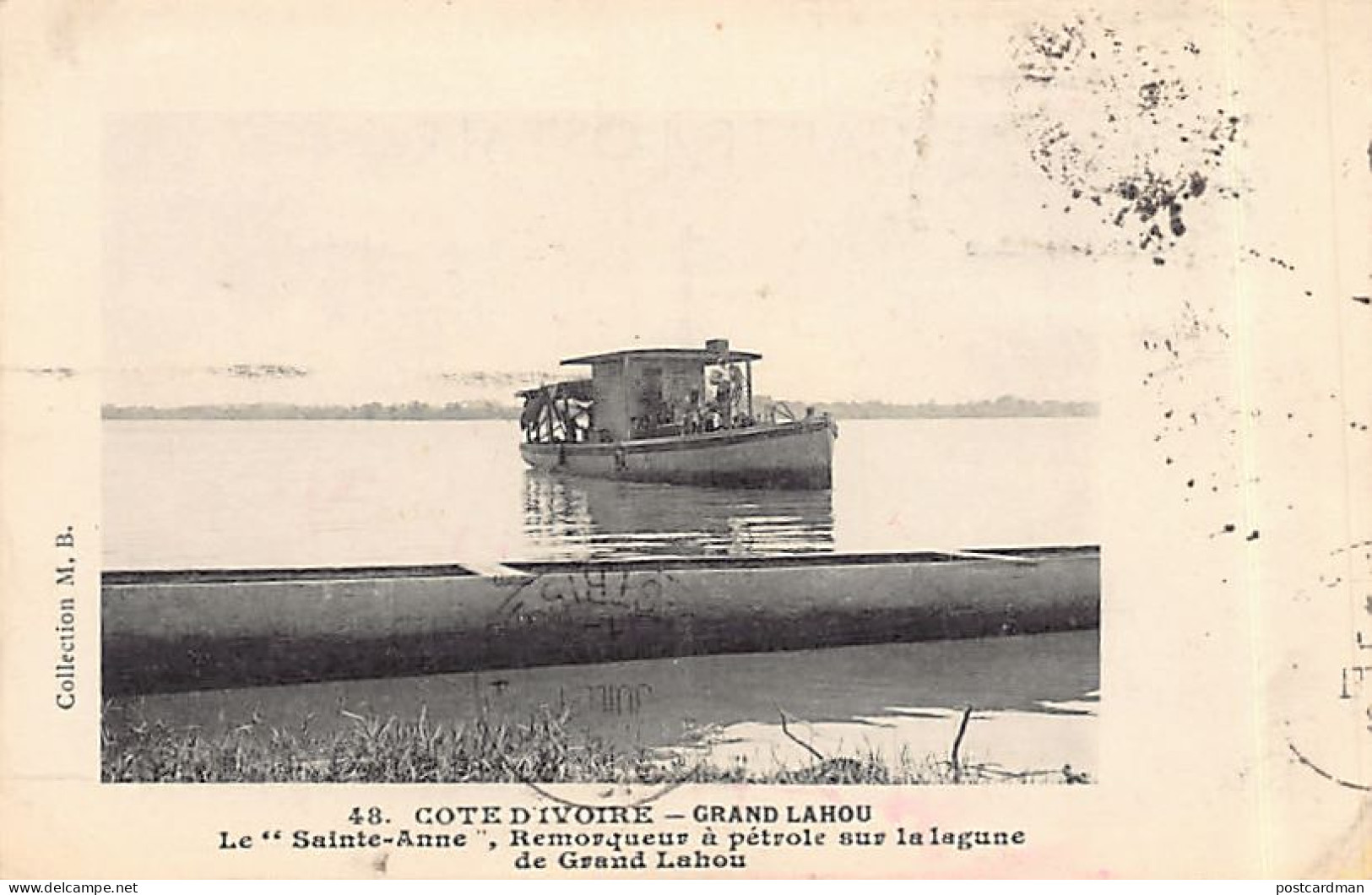 Côte D'Ivoire - GRAND LAHOU - Le Saint-Anne, Remorqueur à Pétrole Sur La Lagune - Ed. M. B. 48 - Costa De Marfil