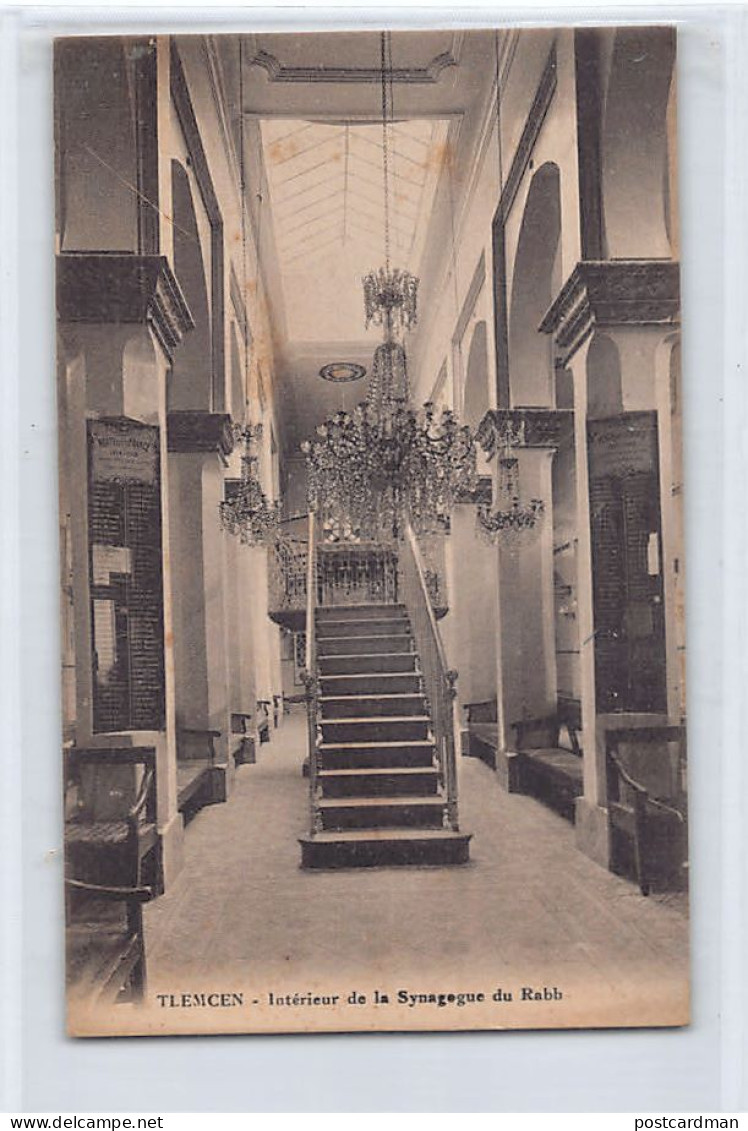 JUDAICA - Algérie - TLEMCEN - Intérieur De La Synagogue Du Rabb - Ed. Séréhen  - Judaika