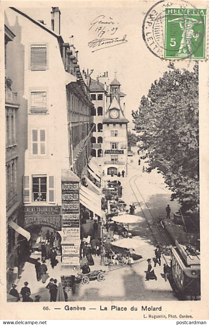 Suisse - Genève - La Place Du Molar - Maison Weber - Pharmacie -Photo L. Huguenin - Ed. Brügger & Co 66 - Genève