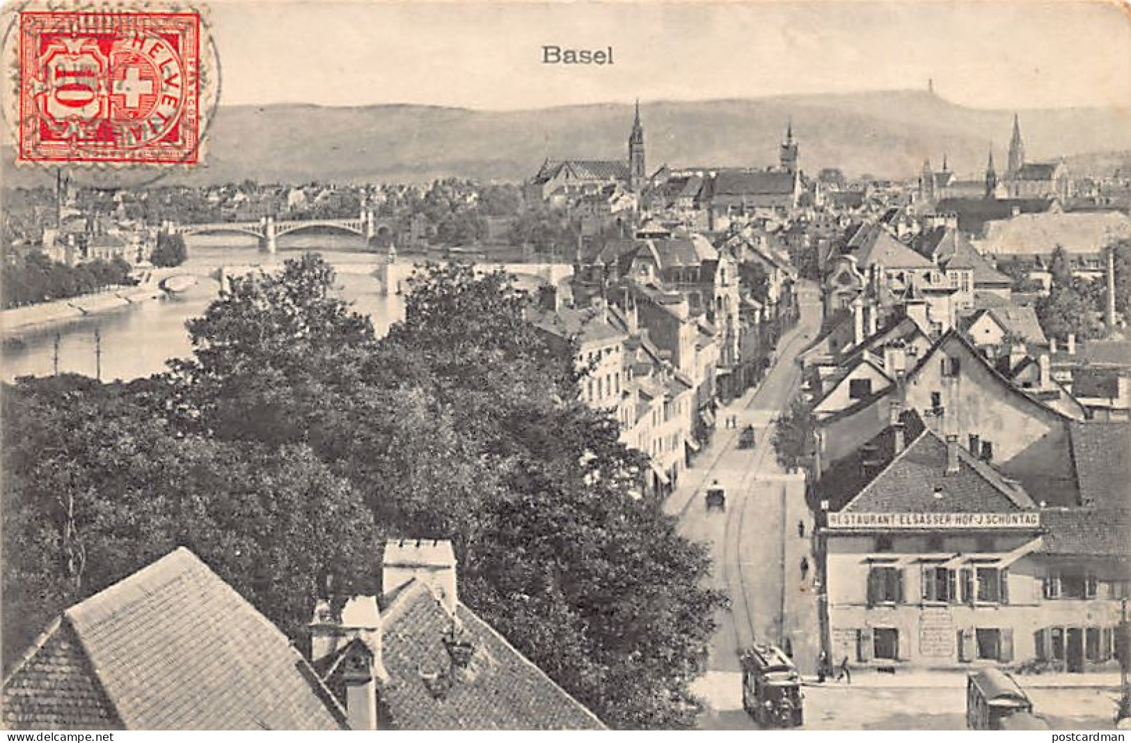 BASEL - Restaurant Elsässer-Hof - J. Schontag - Verlag Metz 26426 - Basilea