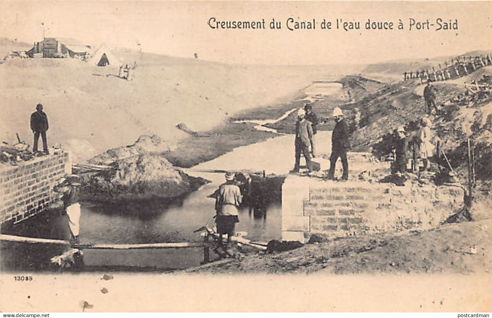 Egypt - Digging Of The Freshwater Canal In Port Said - SEE SCANS FOR CONDITION - Publ. Unknown  - Sonstige & Ohne Zuordnung