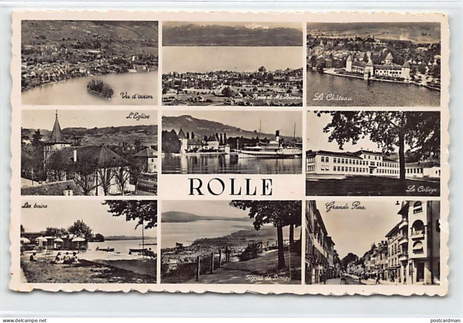 ROLLE (VD) Carte Multi-vues - Ed. Perrochet 7133 - Rolle