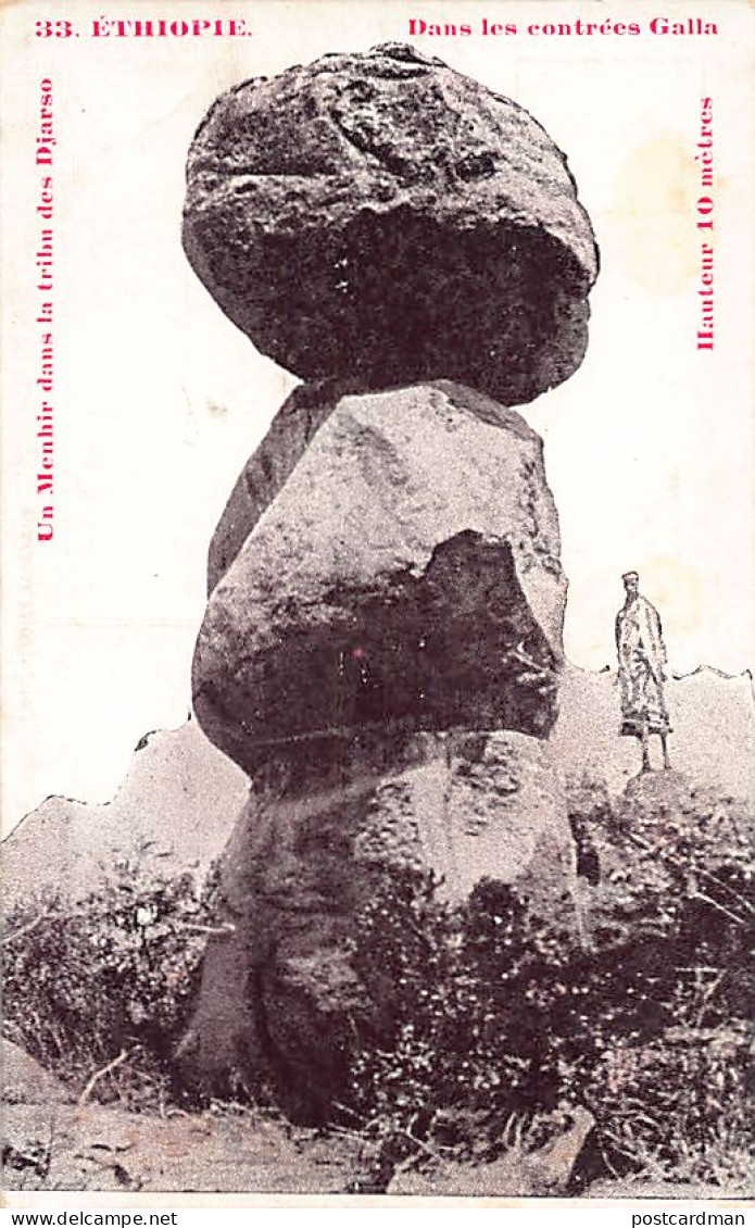 Ethiopia - A Megalith In The Jarso Tribe (Gallaland) - Publ. St. Lazarus Printin - Ethiopia