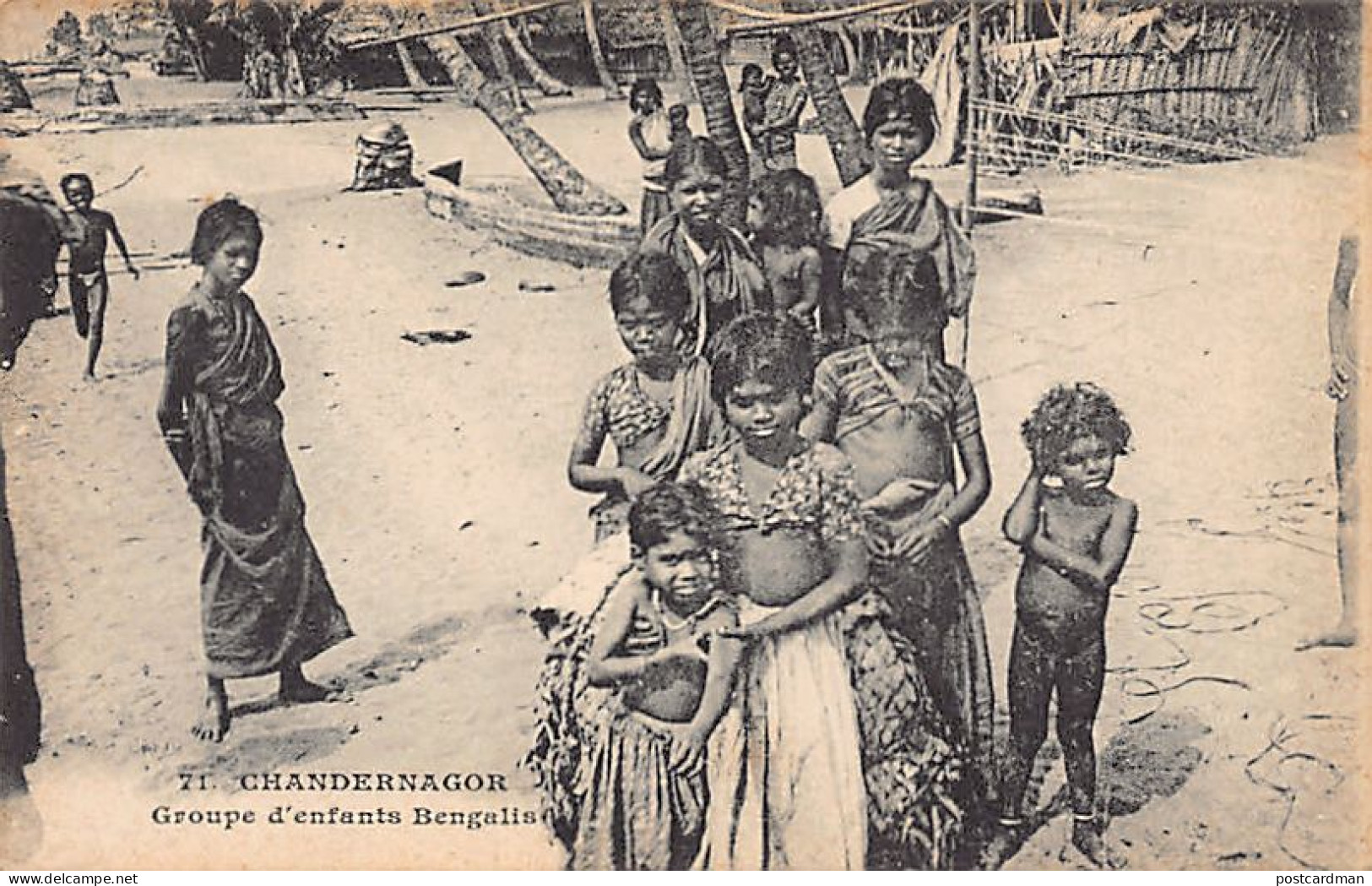 India - CHANDERNAGOR Chandannagar - Group Of Bengali Children - Publ. Messageries Maritimes 71 - India
