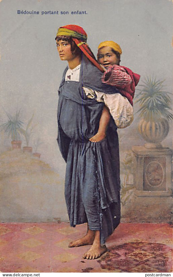 Tunisie - Bédouine Portant Son Enfant - Ed. E.C. 137 - Tunisia