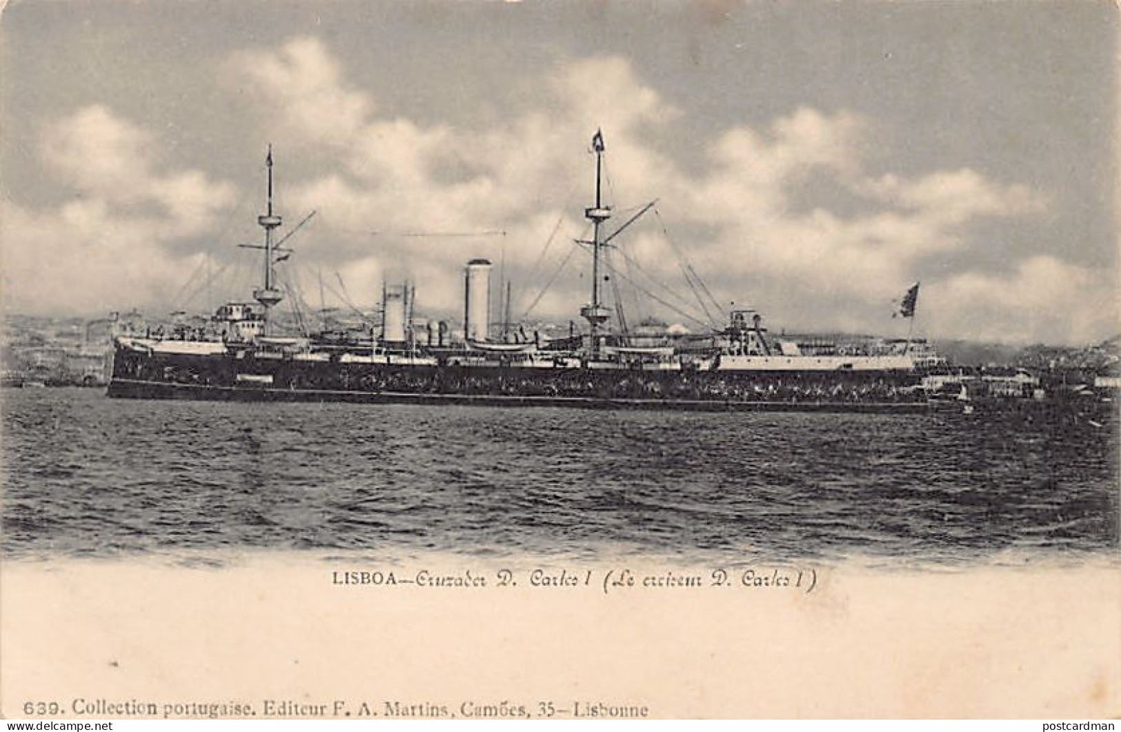 Portugal - LISBOA - Cruzador D. Carlos I - Ed. F. A. Martins 639 - Lisboa