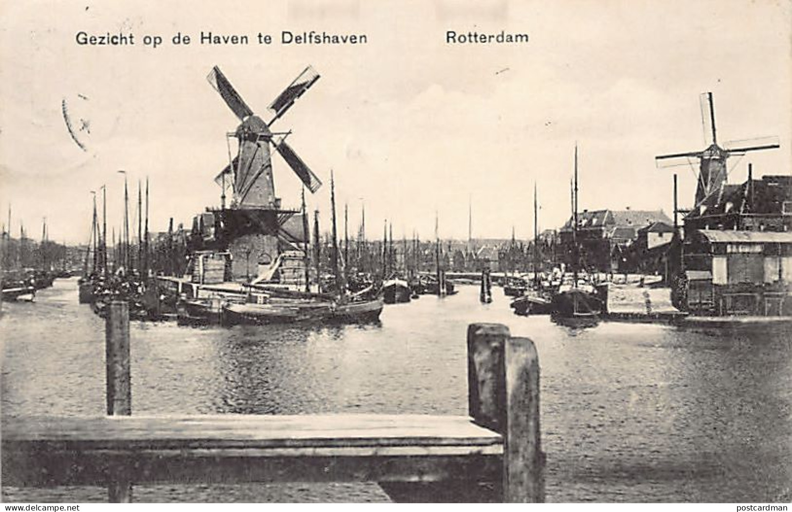 ROTTERDAM - Molen - Gezicht Op De Haven Te Delfshaven - Uitg. L. & J. B.-R.  - Rotterdam