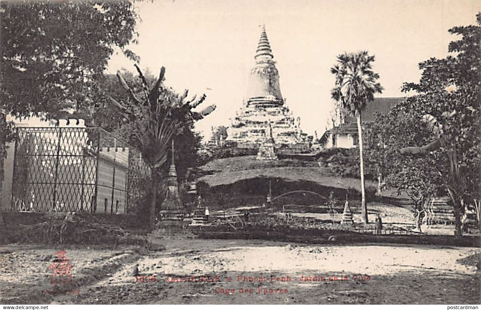 Cambodge - PHNOM PENH - Jardin De La Ville - Cage Des Fauves - Ed. P. Dieulefils 1606 - Cambodge