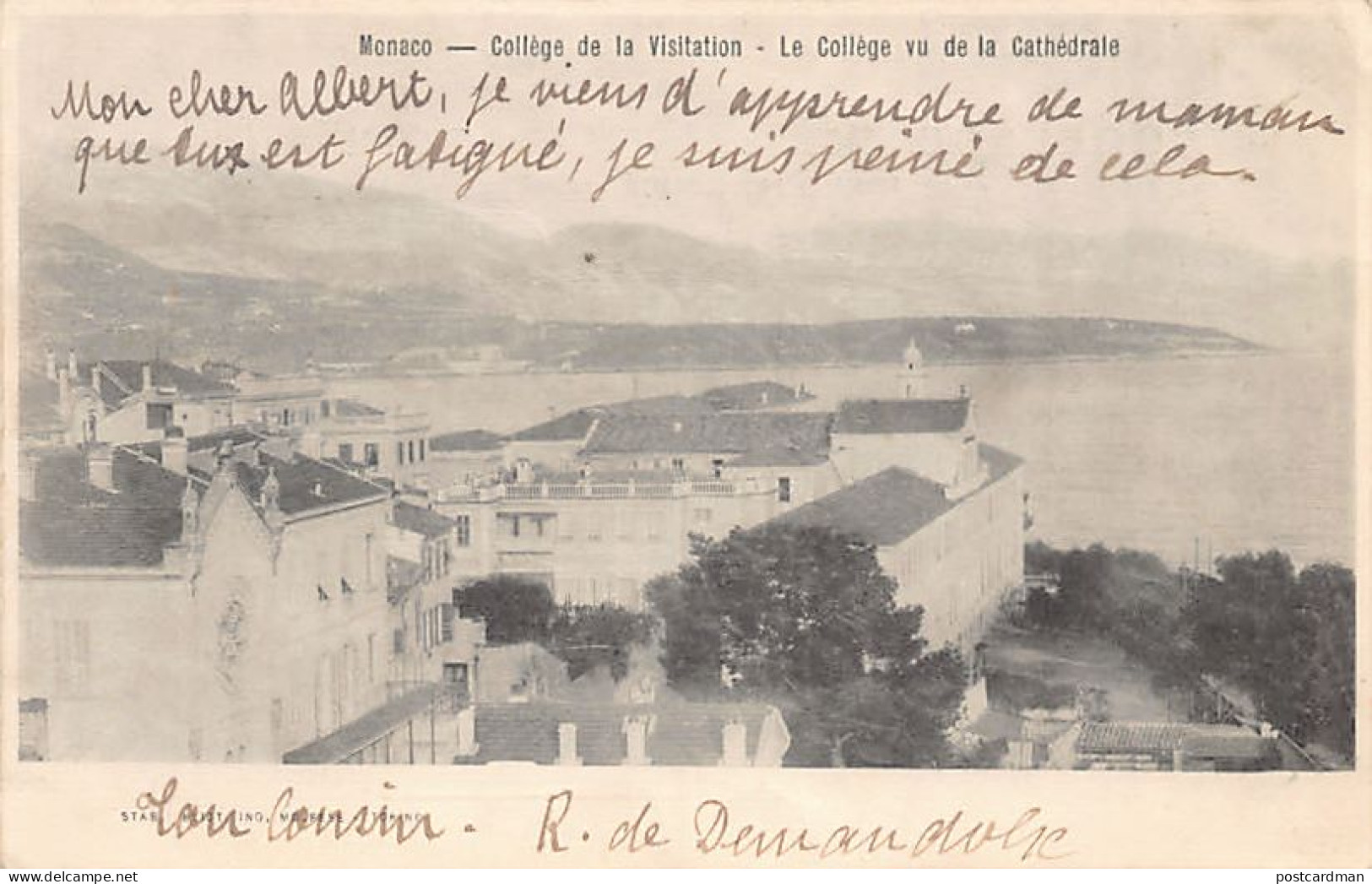 MONACO - Collège De La Visitation - Le Collège Vu De La Cathédrale - Ed. Molfese  - Other & Unclassified