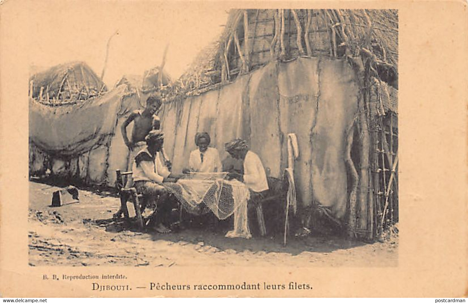 DJIBOUTI - Pêcheurs Racommodant Leurs Filets - Ed. B.B.  - Gibuti