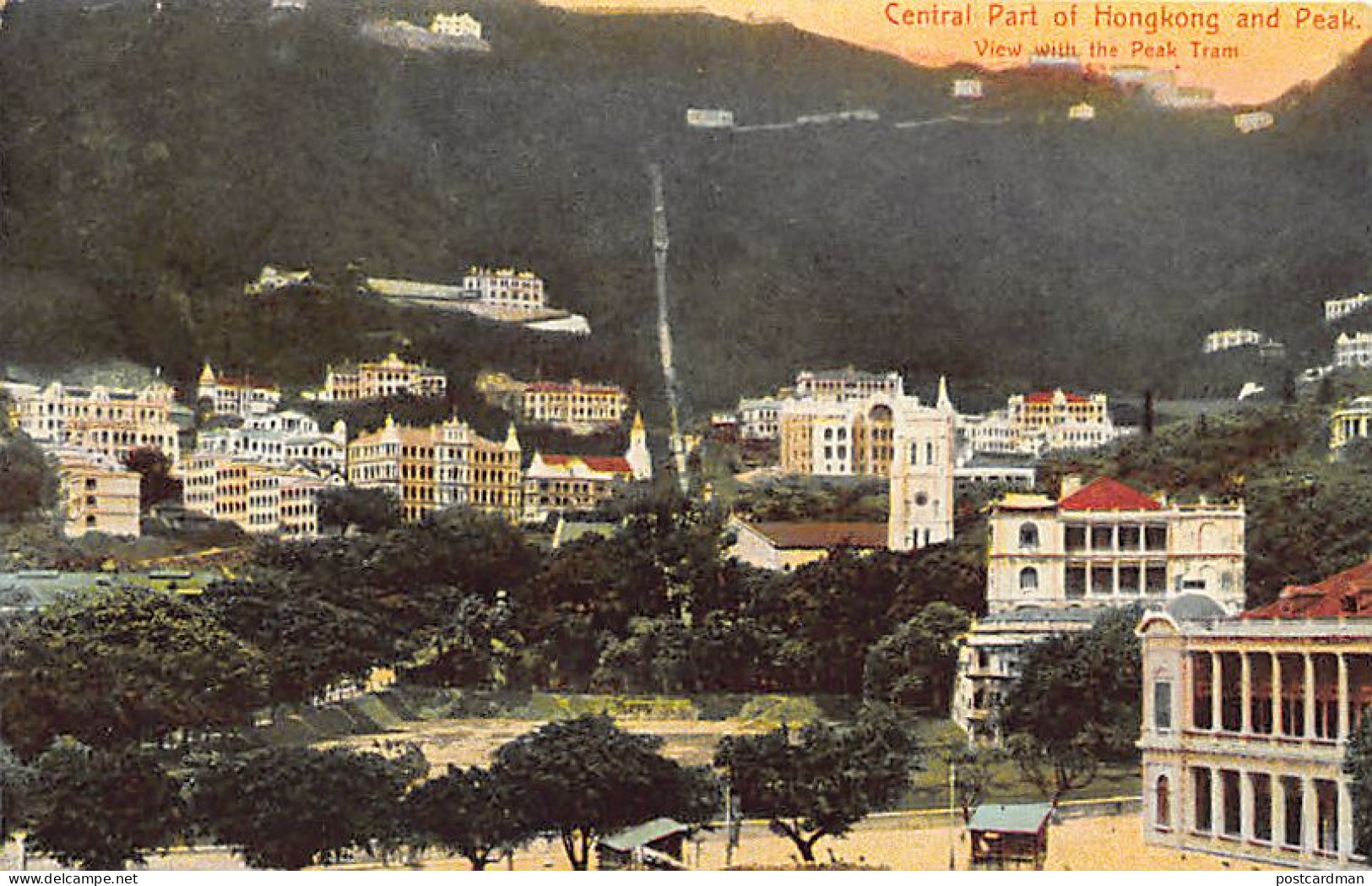 China - HONG-KONG - View With Peak Tram - Publ. M. Sternberg 13 - China (Hong Kong)