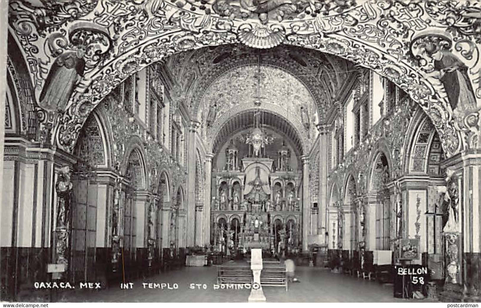 Mexico - OAXACA - Int. Templo Sto. Domingo - REAL PHOTO - Ed. Bellon 58 - Mexico
