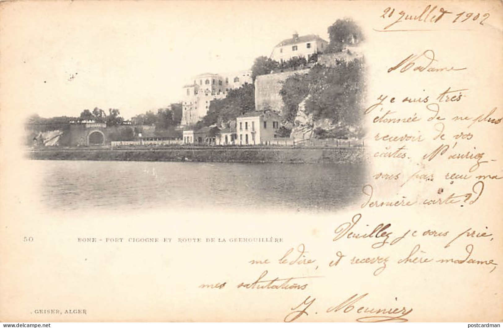 Algérie - ANNABA Bône - Fort Cigogne Et Route De La Grenouillère - Ed. J. Geiser 50 - Annaba (Bône)