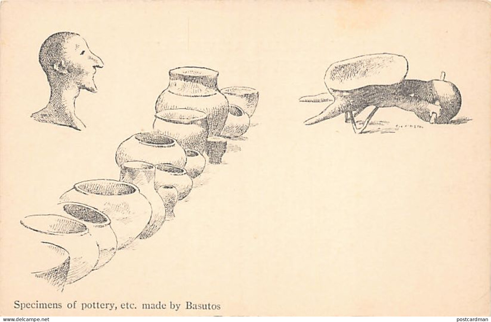 Lesotho - Specimens Of Pottery Made By Basutos - Publ. Morija Printing Office 14 - Lesotho