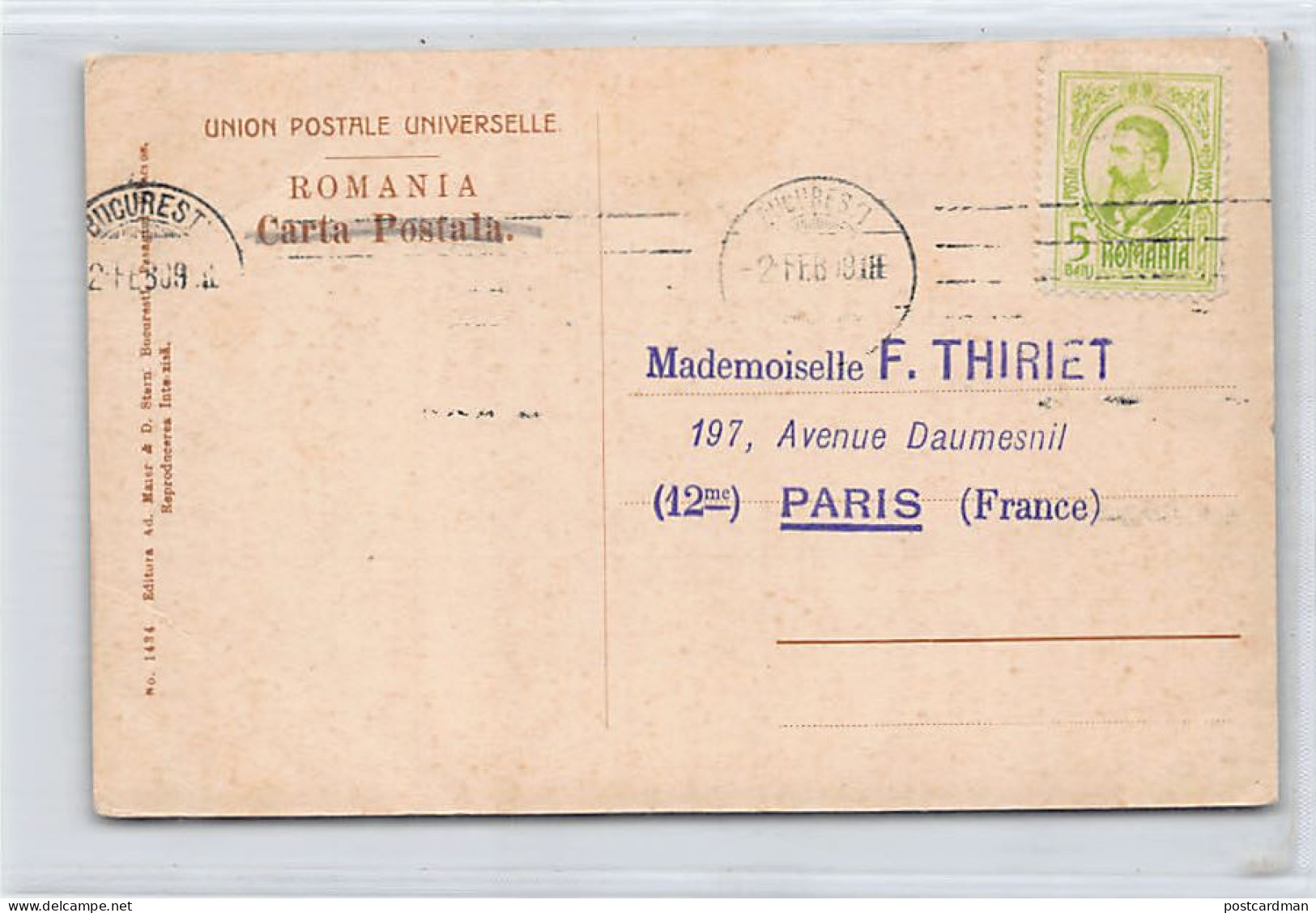 Romania - BUCUREȘTI - Atheneul Roman - SEE SCANS FOR CONDITION - Ed. Ad. Maier & D. Stern 1434 - Roumanie