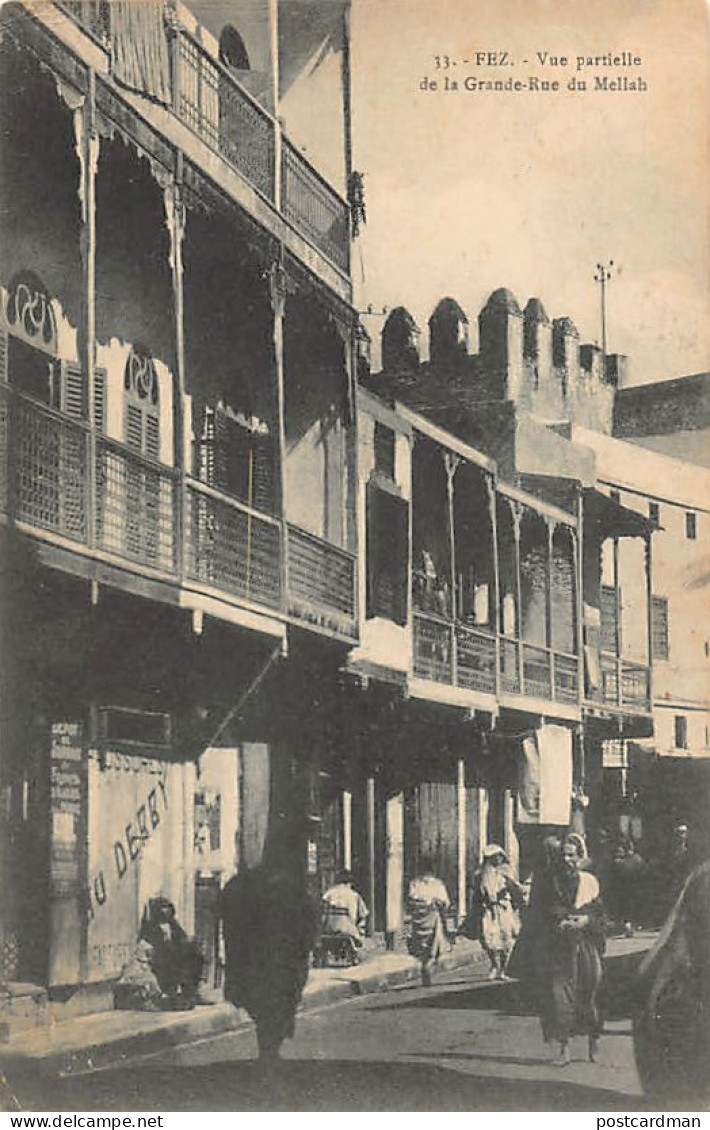JUDAICA - Maroc - FEZ - Vue Partielle De La Grande Rue Du Mellah, Quartier Juif - Ed. N. Boumendils & Fils 33 - Judaisme
