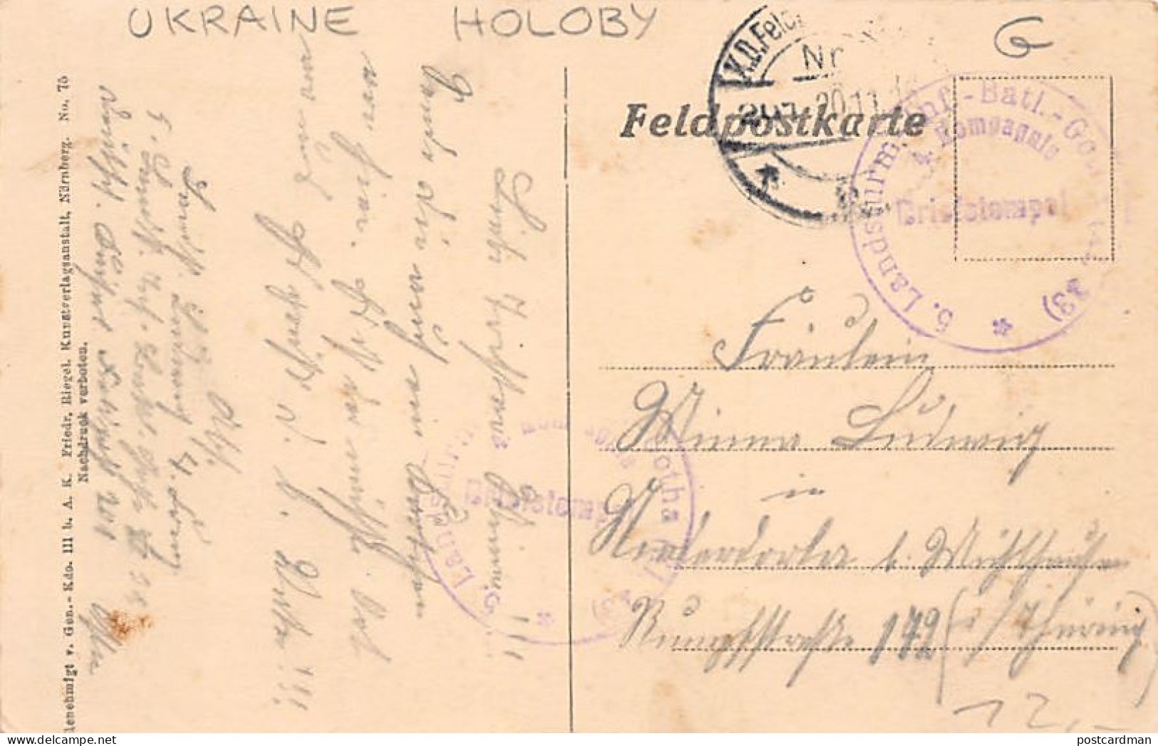 Ukraine - HOLOBY Goloby - World War One - Publ. Fr. Riegel  - Ukraine
