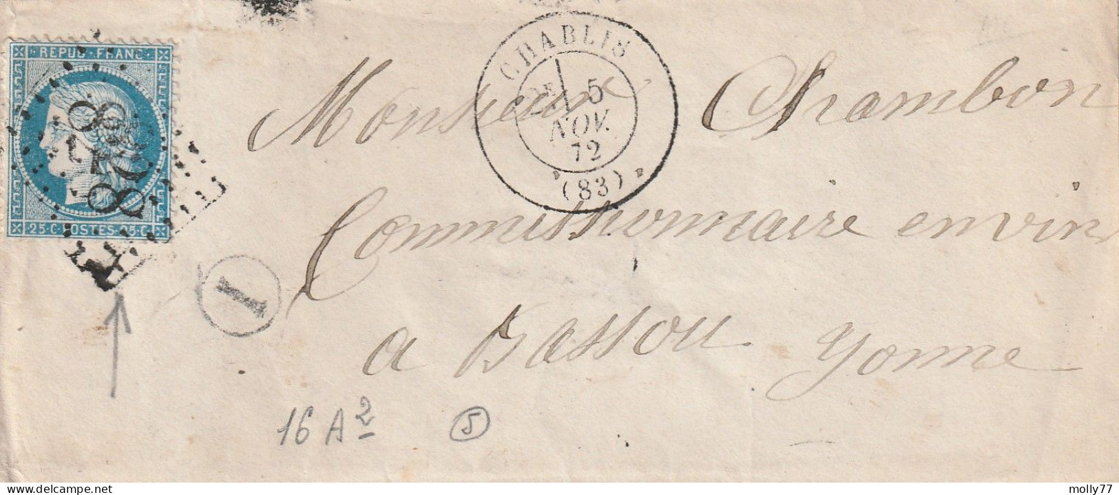 Lettre De Chablis à Bassou LSC - 1849-1876: Classic Period